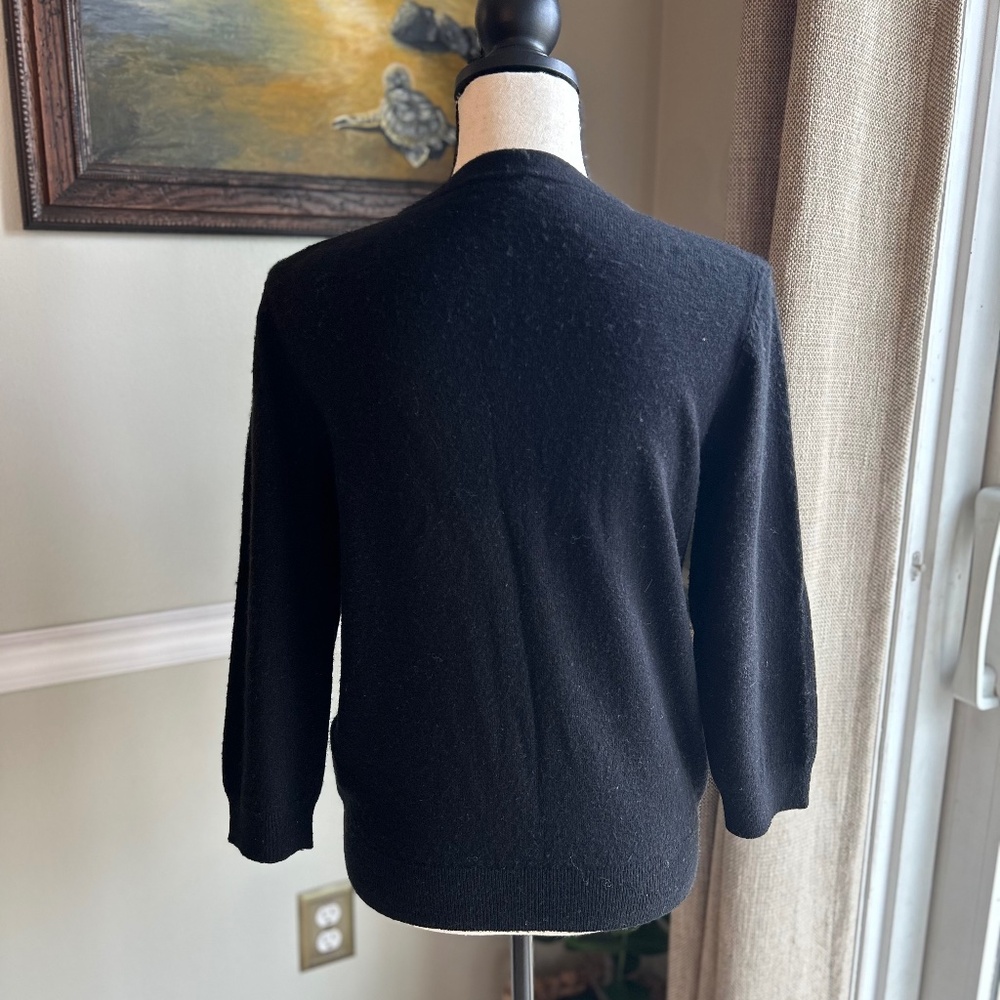 KATE SPADE | Make Magic Embellished Black Bow Crewneck Sweater - Picture 6 of 7